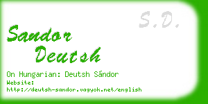 sandor deutsh business card