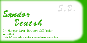 sandor deutsh business card